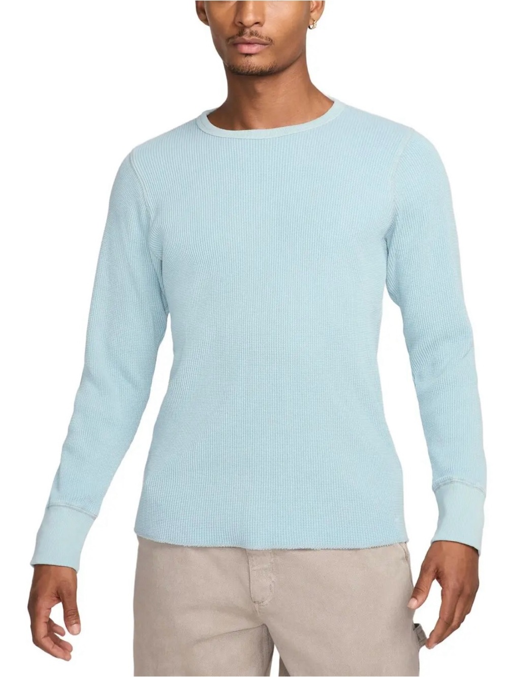 Nike Heavyweight Waffle Long Sleeve Shirt Light Blue